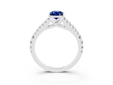 White gold Pear Cut Cut Split Shank Pave Diamond Engagement Ring with Four-Prong Setting_3