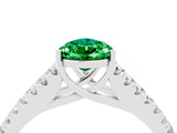 White gold Pear Cut Cut Split Shank Pave Diamond Engagement Ring with Four-Prong Setting_4
