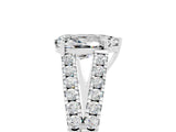 White gold Pear Cut Cut Split Shank Pave Diamond Engagement Ring with Four-Prong Setting_5