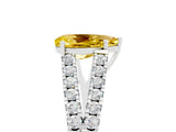 White gold Pear Cut Cut Split Shank Pave Diamond Engagement Ring with Four-Prong Setting_5
