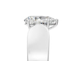 White gold Pear Cut Diamond Channel Set Solitaire Ring with Four-Prong Setting_15