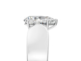 White gold Pear Cut Diamond Channel Set Solitaire Ring with Four-Prong Setting_27