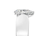 White gold Pear Cut Diamond Channel Set Solitaire Ring with Four-Prong Setting_57