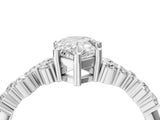 White gold Pear Cut Diamond Cluster Pavé Band with Four-Prong Setting_13