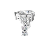 White gold Pear Cut Diamond Cluster Pavé Band with Four-Prong Setting_14