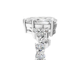 White gold Pear Cut Diamond Cluster Pavé Band with Four-Prong Setting_23