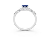 White gold Pear Cut Diamond Cluster Pavé Band with Four-Prong Setting_3
