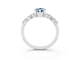 White gold Pear Cut Diamond Cluster Pavé Band with Four-Prong Setting_3