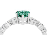 White gold Pear Cut Diamond Cluster Pavé Band with Four-Prong Setting_4