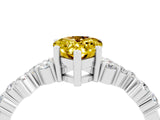 White gold Pear Cut Diamond Cluster Pavé Band with Four-Prong Setting_4
