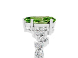 White gold Pear Cut Diamond Cluster Pavé Band with Four-Prong Setting_5