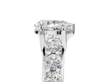 White gold Pear Cut Diamond Engagement Ring with Pavé Band and Four-Prong Setting_46