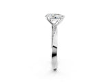 White gold Pear Cut Diamond Engagement Ring with Side Stone Accents and Four-Prong Setting_23
