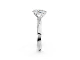 White gold Pear Cut Diamond Engagement Ring with Side Stone Accents and Four-Prong Setting_71