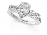 White gold Pear Cut Diamond Five-Stone Prong Set White Gold Ring_52