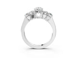 White gold Pear Cut Diamond Five-Stone Prong Set White Gold Ring_54