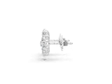White gold Pear Cut Diamond Floral Cluster Stud Earrings_15