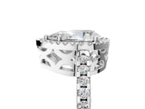 White gold Pear Cut Diamond Halo Engagement Ring with Pavé Band and Prong Setting_58