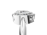 White gold Pear Cut Diamond Halo Engagement Ring with Split Shank and Four-Prong Setting_133