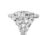White gold Pear Cut Diamond Halo Ring with Pavé Band and Four-Prong Setting_66