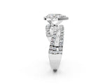White gold Pear Cut Diamond Halo Ring with Round Split Shank and Prong Setting_20