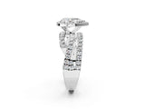 White gold Pear Cut Diamond Halo Ring with Round Split Shank and Prong Setting_56
