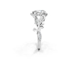 White gold Pear Cut Diamond Halo Ring with Vintage Split Shank and Four-Prong Setting_50