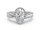 White gold Pear Cut Diamond Halo Split Shank Engagement Ring_40