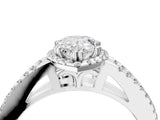 White gold Pear Cut Diamond Halo Split Shank Engagement Ring_44
