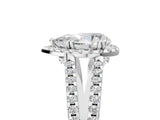 White gold Pear Cut Diamond Halo Split Shank Engagement Ring_45