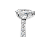 White gold Pear Cut Diamond Pavé Band Ring with Four-Prong Setting_60