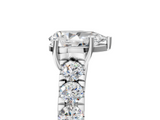 White gold Pear Cut Diamond Pavé Band Solitaire with Four-Prong Setting_40