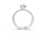 White gold Pear Cut Diamond Pavé Band with Four-Prong Setting_72