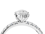 White gold Pear Cut Diamond Pavé Band with Four-Prong Setting_73