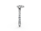 White gold Pear Cut Diamond Pavé Band with Four-Prong Setting_75