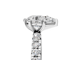 White gold Pear Cut Diamond Pavé Band with Four-Prong Setting_78