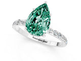 White gold Pear Cut Diamond Pavé Band with Six-Prong Setting_1