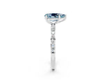 White gold Pear Cut Diamond Pavé Band with Six-Prong Setting_2