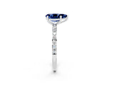 White gold Pear Cut Diamond Pavé Band with Six-Prong Setting_2