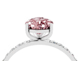 White gold Pear Cut Diamond Pavé Band with Six-Prong Setting_4