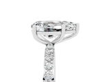 White gold Pear Cut Diamond Pavé Band with Six-Prong Setting_5