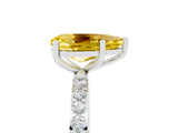 White gold Pear Cut Diamond Pavé Band with Six-Prong Setting_5