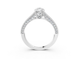 White gold Pear Cut Diamond Pave Band with Four-Prong Setting_55