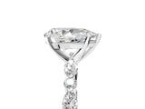White gold Pear Cut Diamond Ring with Marquise and Round with Moissanite side stone Side Stones and Four-Prong Setting_53
