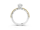 White gold Pear Cut Diamond Ring with Marquise and Round with Yellow Sapphire side stone Side Stones and Four-Prong Setting_27