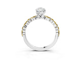 White gold Pear Cut Diamond Ring with Marquise and Round with Yellow Sapphire side stone Side Stones and Four-Prong Setting_40