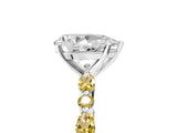 White gold Pear Cut Diamond Ring with Marquise and Round with Yellow Sapphire side stone Side Stones and Four-Prong Setting_41