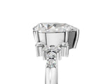 White gold Pear Cut Diamond Ring with Side Stones and Four-Prong Setting_142