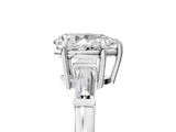 White gold Pear Cut Diamond Ring with Tapered Baguette Side Stones in Four-Prong Setting_37