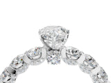 White gold Pear Cut Diamond Side Stone Engagement Ring with Four-Prong Setting_28